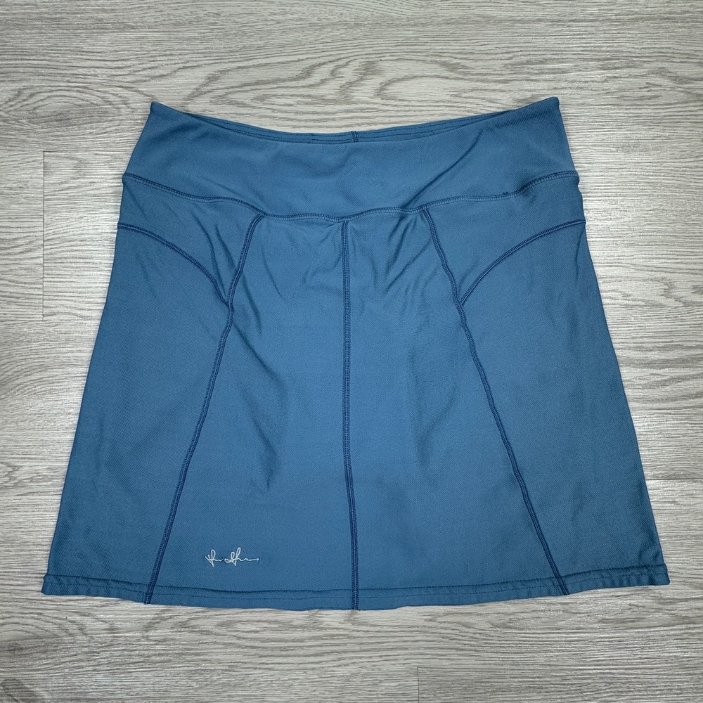 Louis Garneau Women's Cycling Skort Blue Medium Padded Chamois Bike Skirt